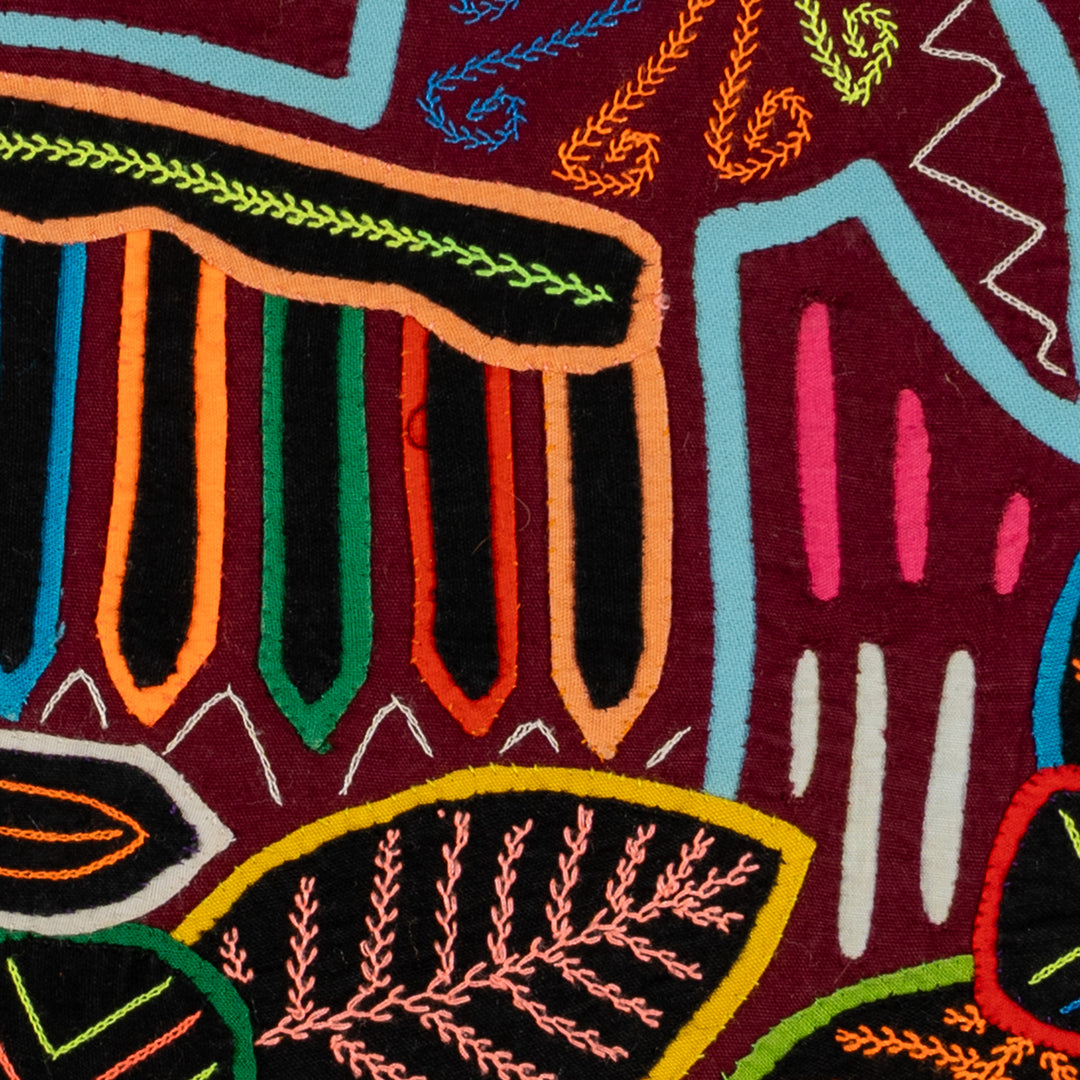 Burgundy And Turquoise Jungle Bird Mola