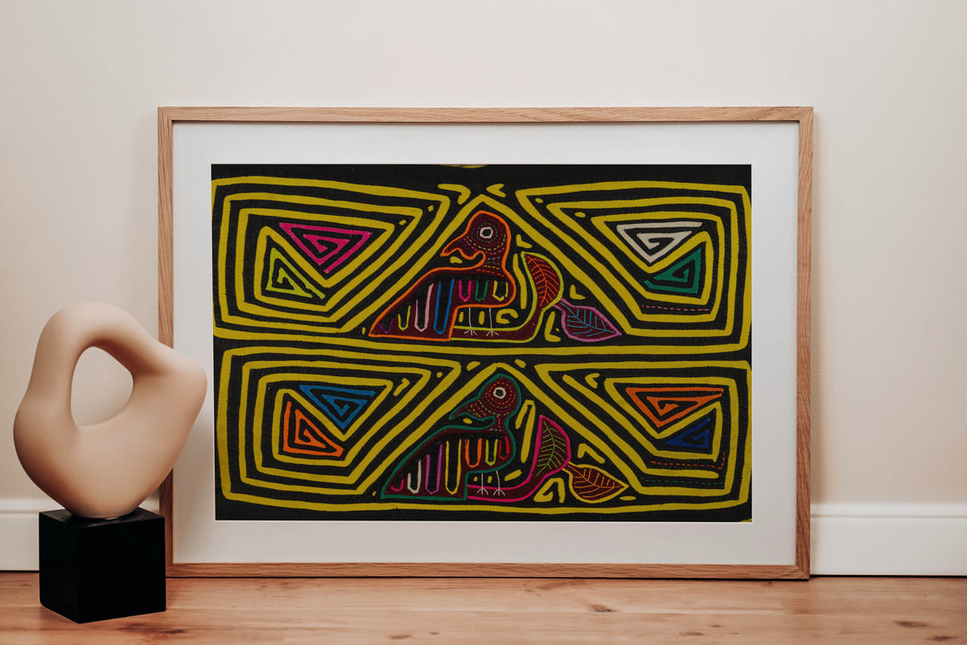 Black And Yellow Birdcage Mola