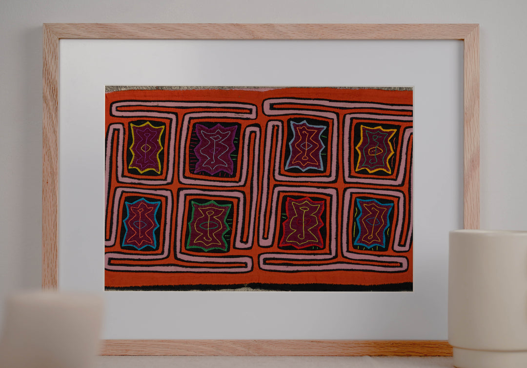 Orange And Light Pink Classic Design Mola