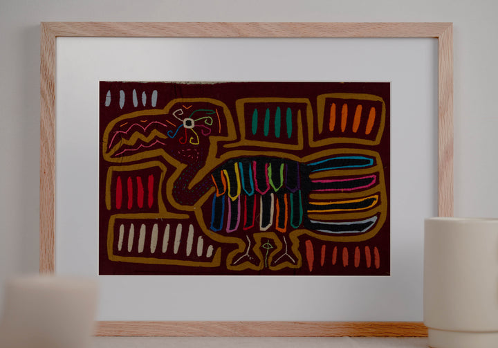 Burgundy And Brown Nutcracker Toucan Bird Mola