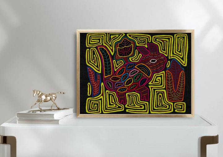 Chartreuse And Maroon Jungle Critter Mola