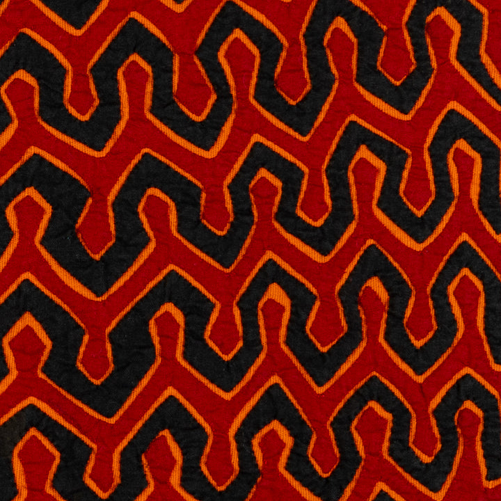 Classic Design Black Red And Gold Mola