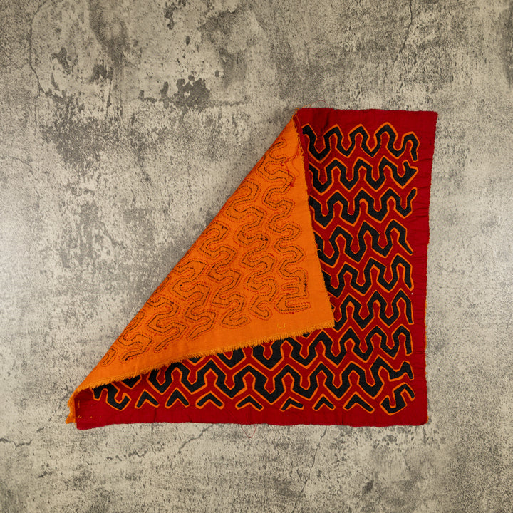 Classic Design Black Red And Gold Mola