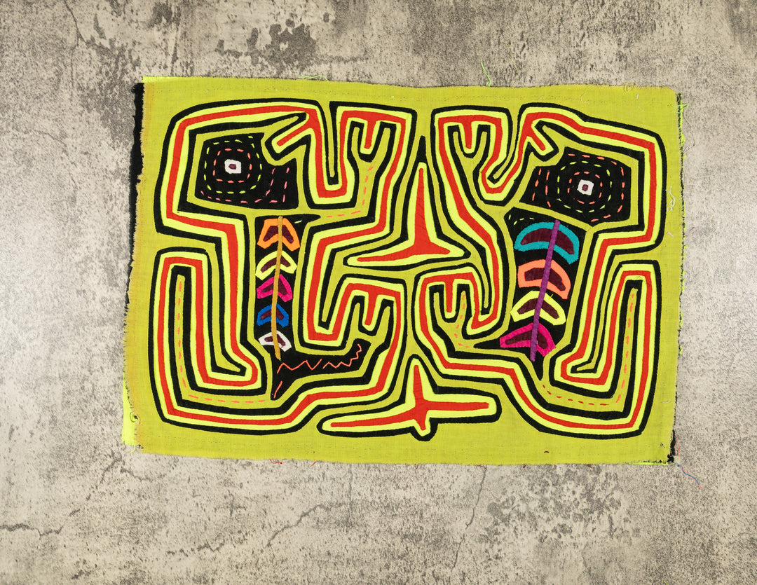 Red And Chartreuse Jungle Critters Climbing To The Sky Mola