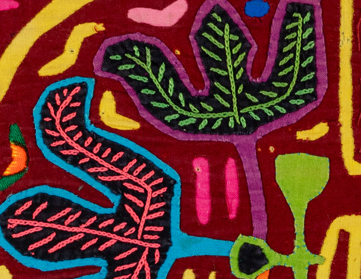Burgundy And Yellow Garden Of Eden Mola
