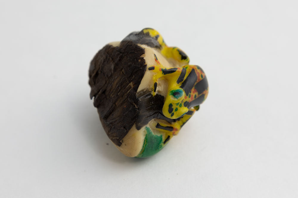 Vintage Wounaan Indian Poison Dart Frog Tagua Carving