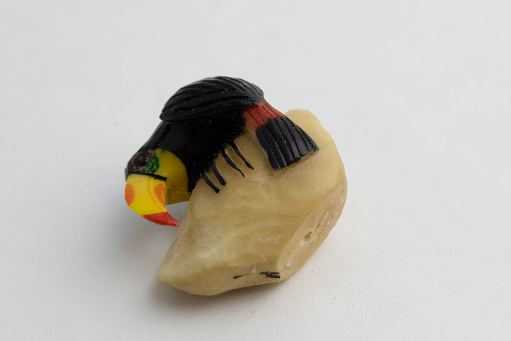 Wounaan Indian Toucan Parrot Bird Tagua Carving