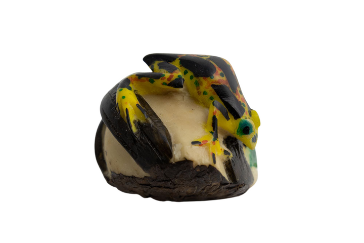 Vintage Wounaan Indian Poison Dart Frog Tagua Carving