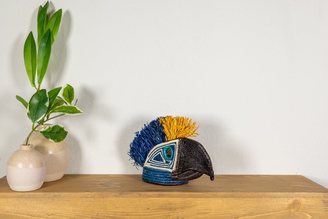 Blue and Yellow Macaw Mask