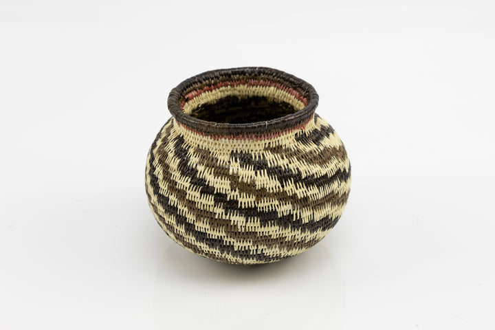 Wounaan Indian Hand Woven Spiral Design Panama Basket