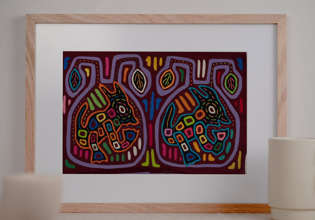 Vintage Rainbow Puppy Dog Mola