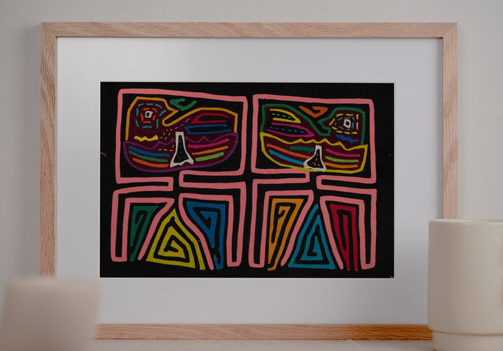 Black And Pink Bird Mola