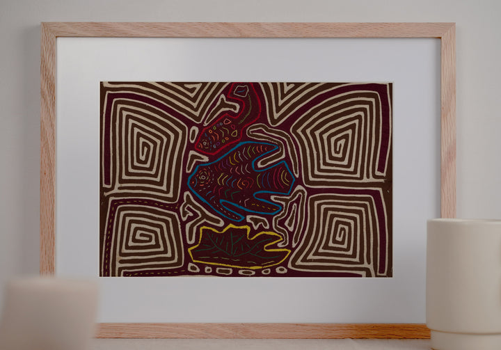 Vintage Tropical Fish and Bird Mola