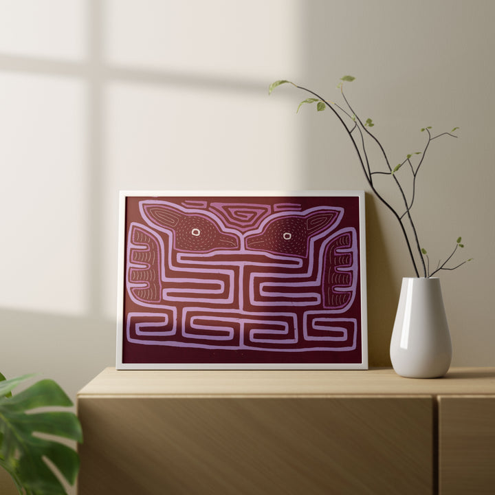 Mate To Lavender Purple Bird Optical Illusion Mola