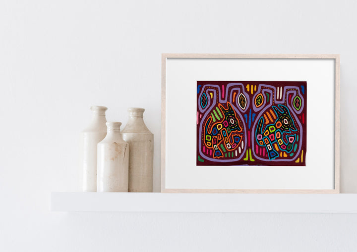 Vintage Rainbow Puppy Dog Mola