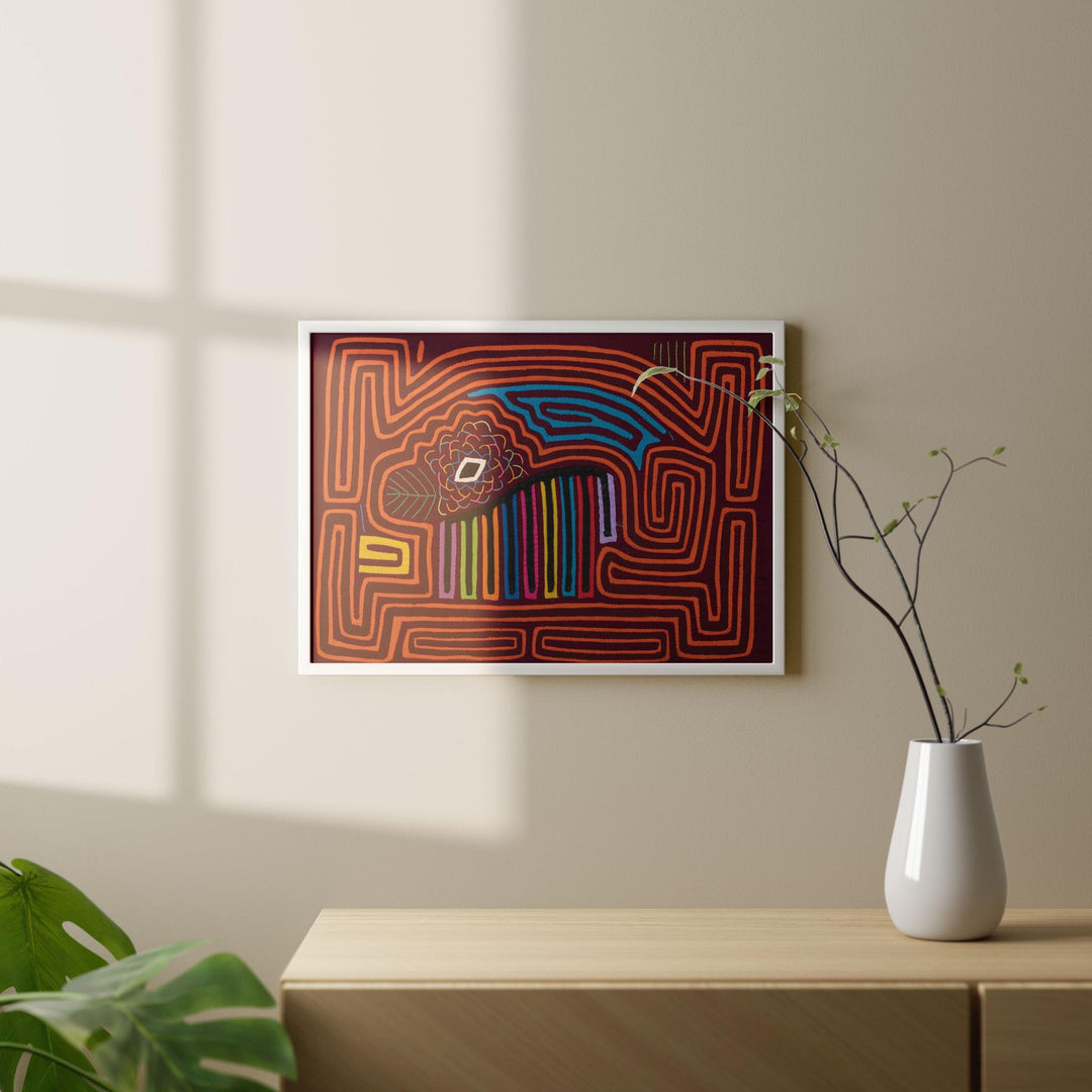 Rainbow Sheep Dog in Maze Mola