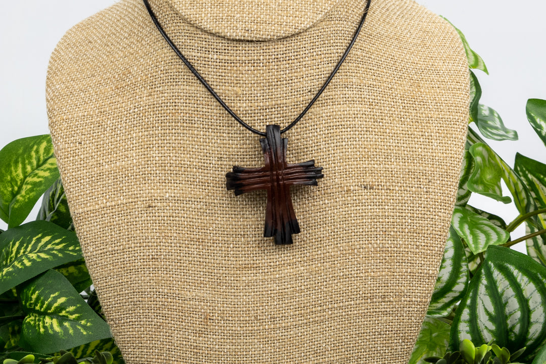 Christian Cross Tagua Necklace