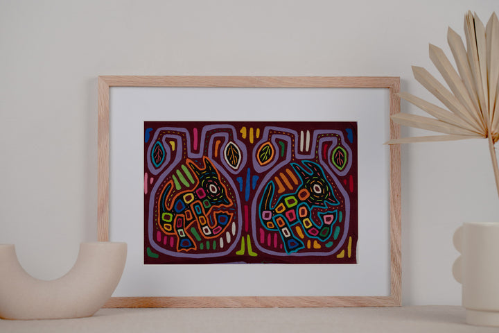 Vintage Rainbow Puppy Dog Mola