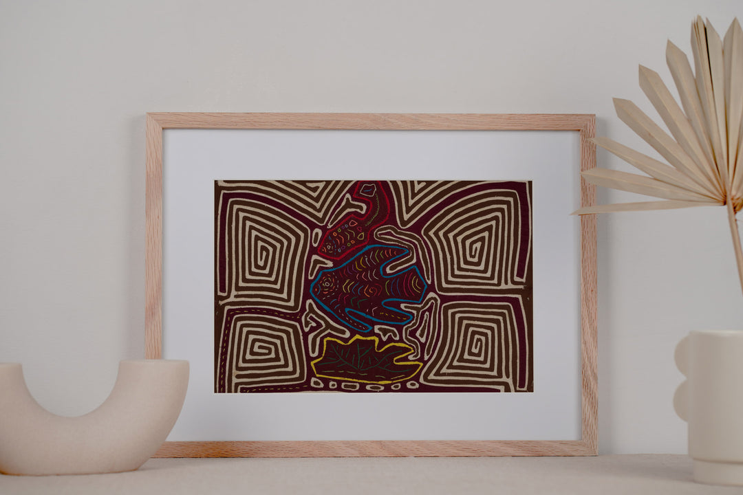 Vintage Tropical Fish and Bird Mola