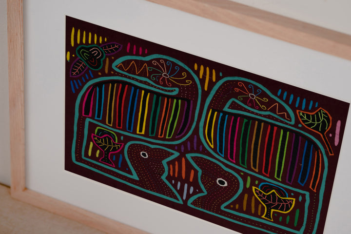 Burgundy And Aqua Waterfowl Family Affair Mola