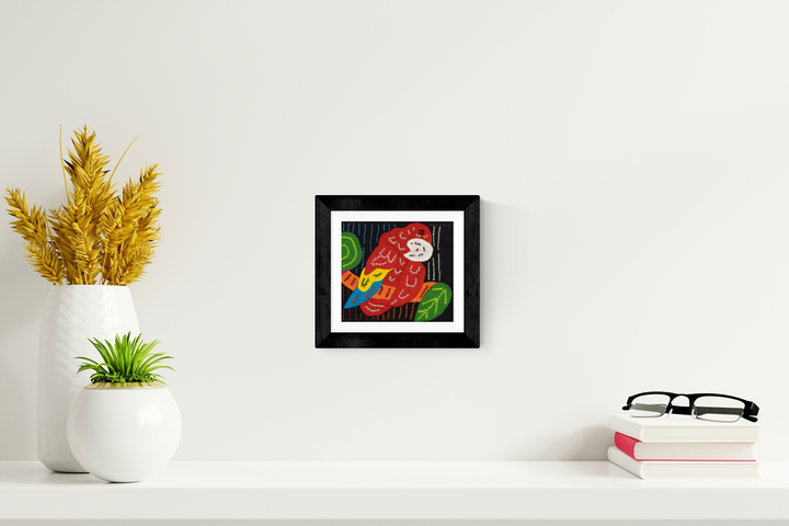 Handmade Red Macaw Tropical Bird Panama Molita