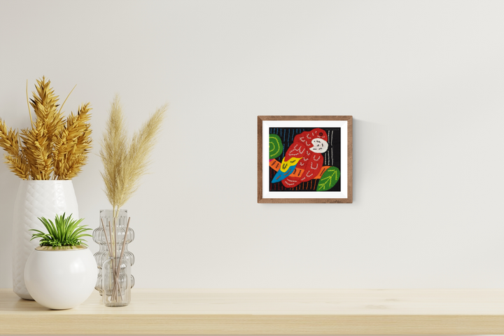 Handmade Red Macaw Tropical Bird Panama Molita