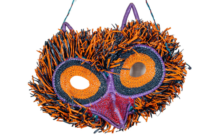 Orange Fiesta Owl Mask