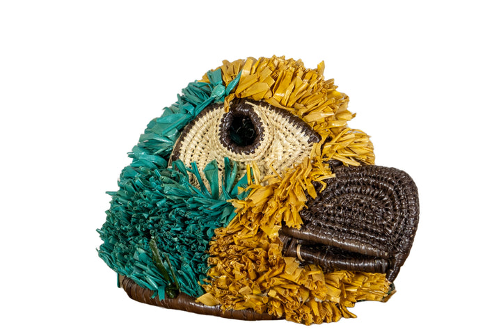 Teal and Yellow Macaw Mask