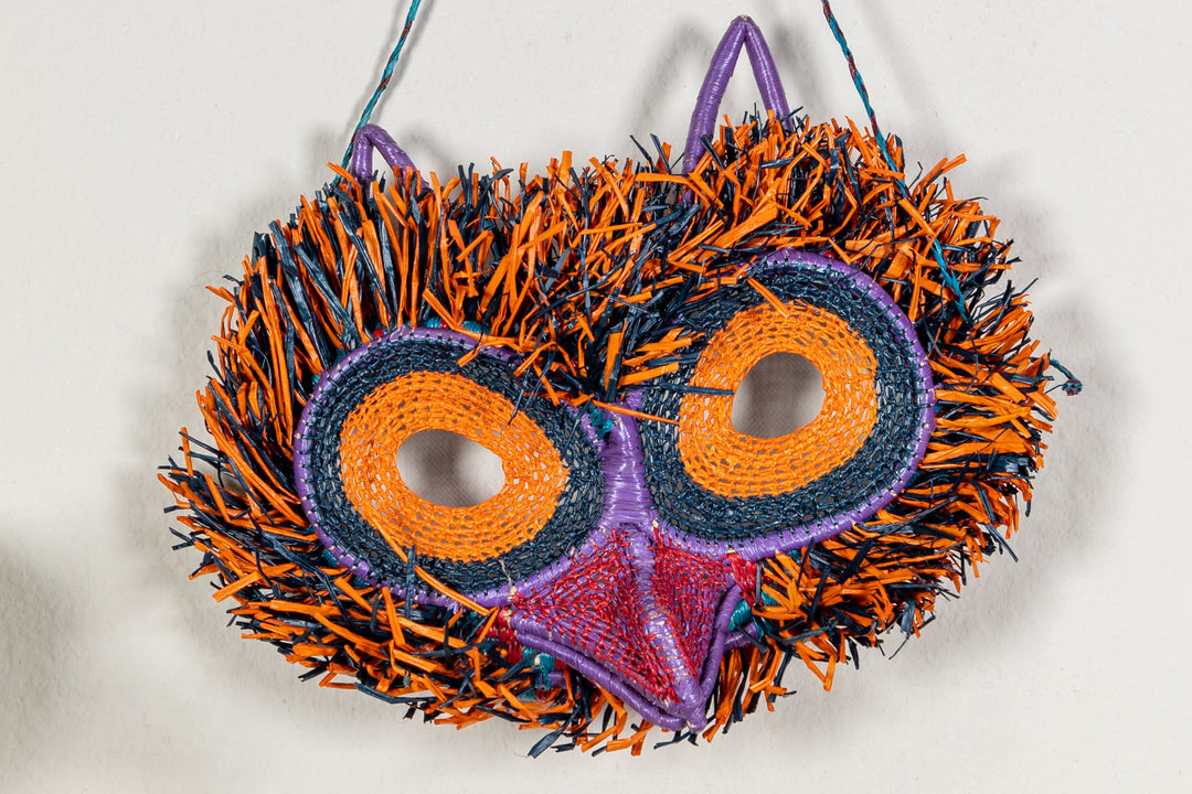 Orange Fiesta Owl Mask