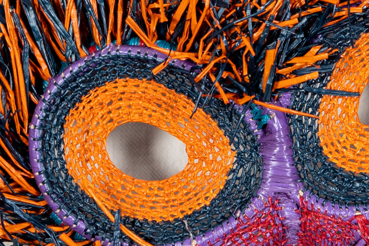 Orange Fiesta Owl Mask