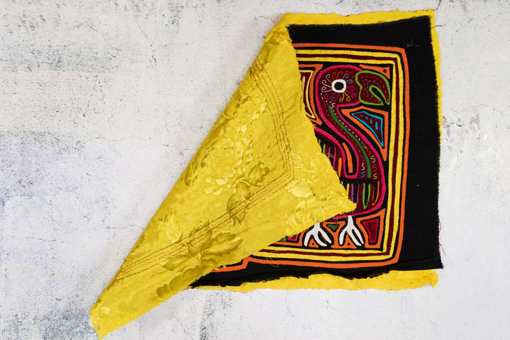 Black Orange and Gold Goose Mola