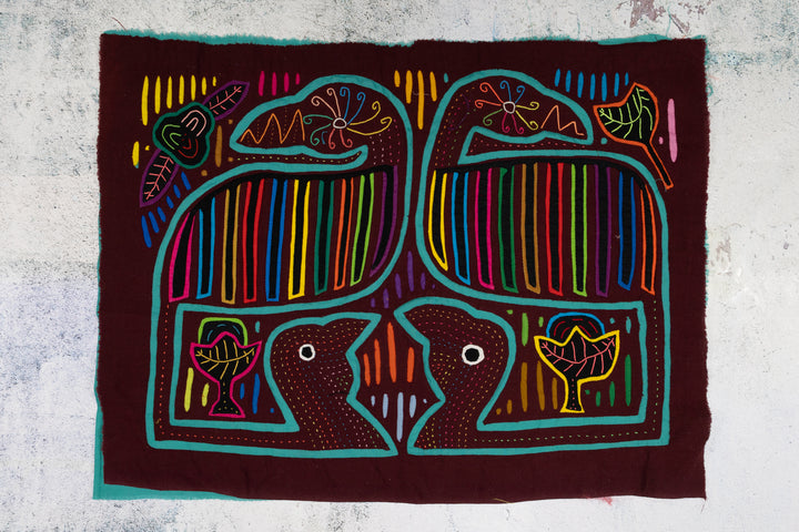 Burgundy And Aqua Waterfowl Family Affair Mola