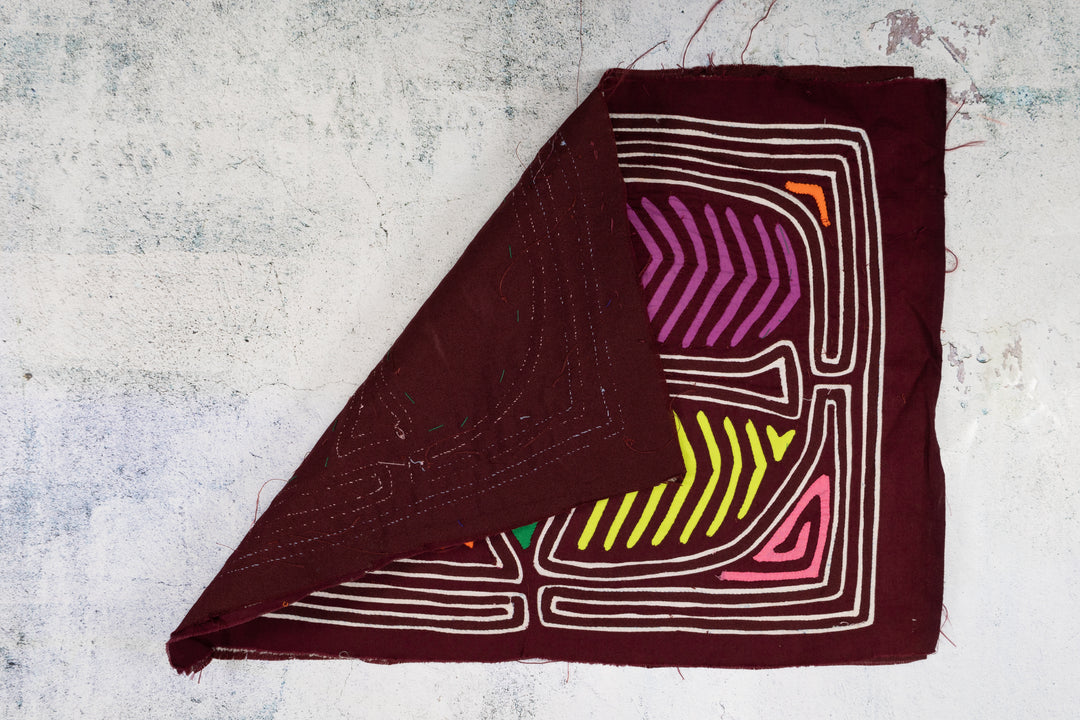 Burgundy and White Super Symmetry Mola