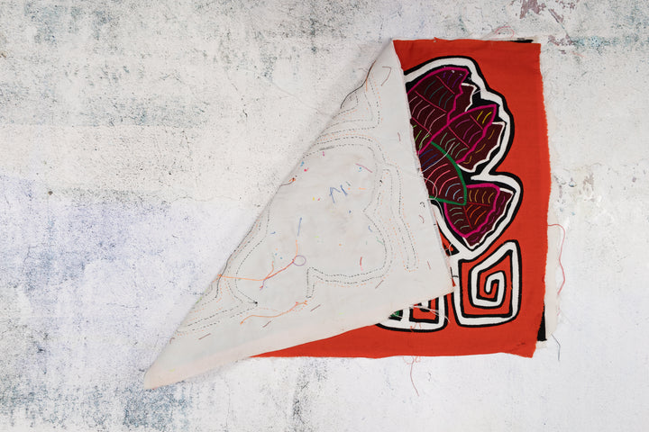 Orange and White Duel Hummingbird and Flower Mola