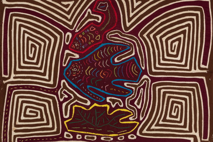 Vintage Tropical Fish and Bird Mola