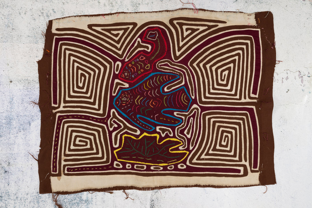 Vintage Tropical Fish and Bird Mola