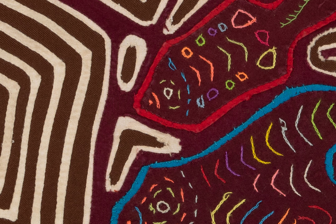 Vintage Tropical Fish and Bird Mola