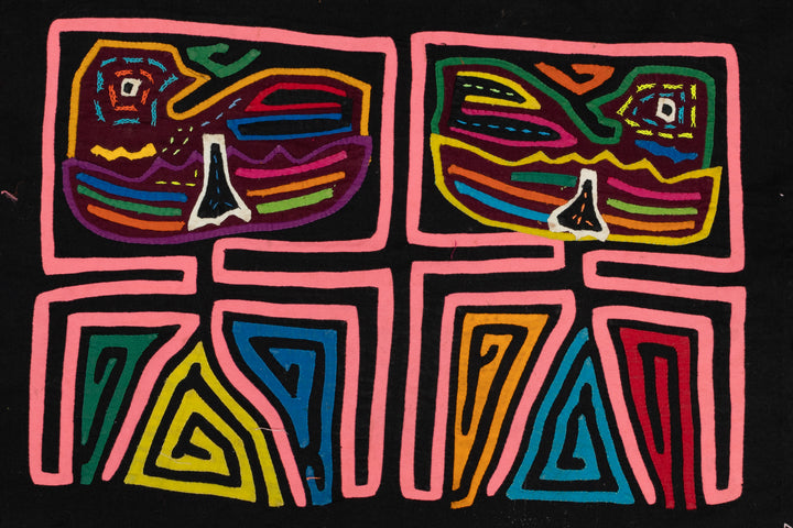 Black And Pink Bird Mola