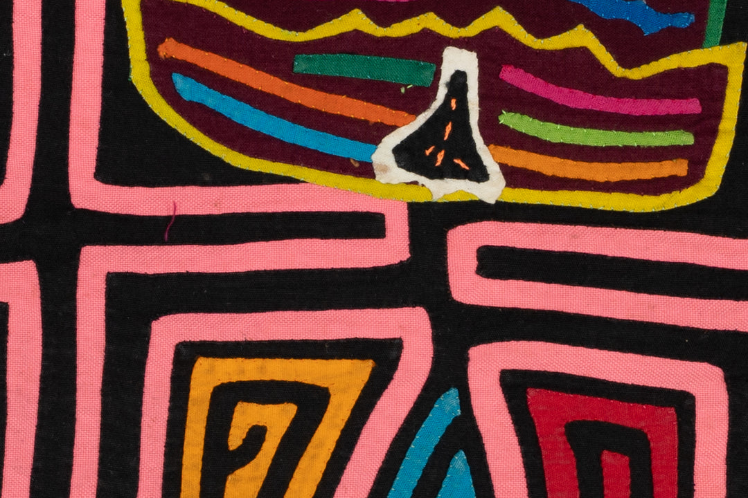 Black And Pink Bird Mola