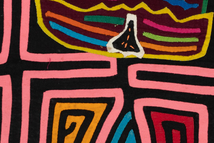 Black And Pink Bird Mola