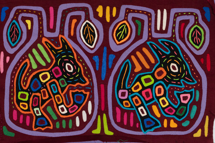 Vintage Rainbow Puppy Dog Mola