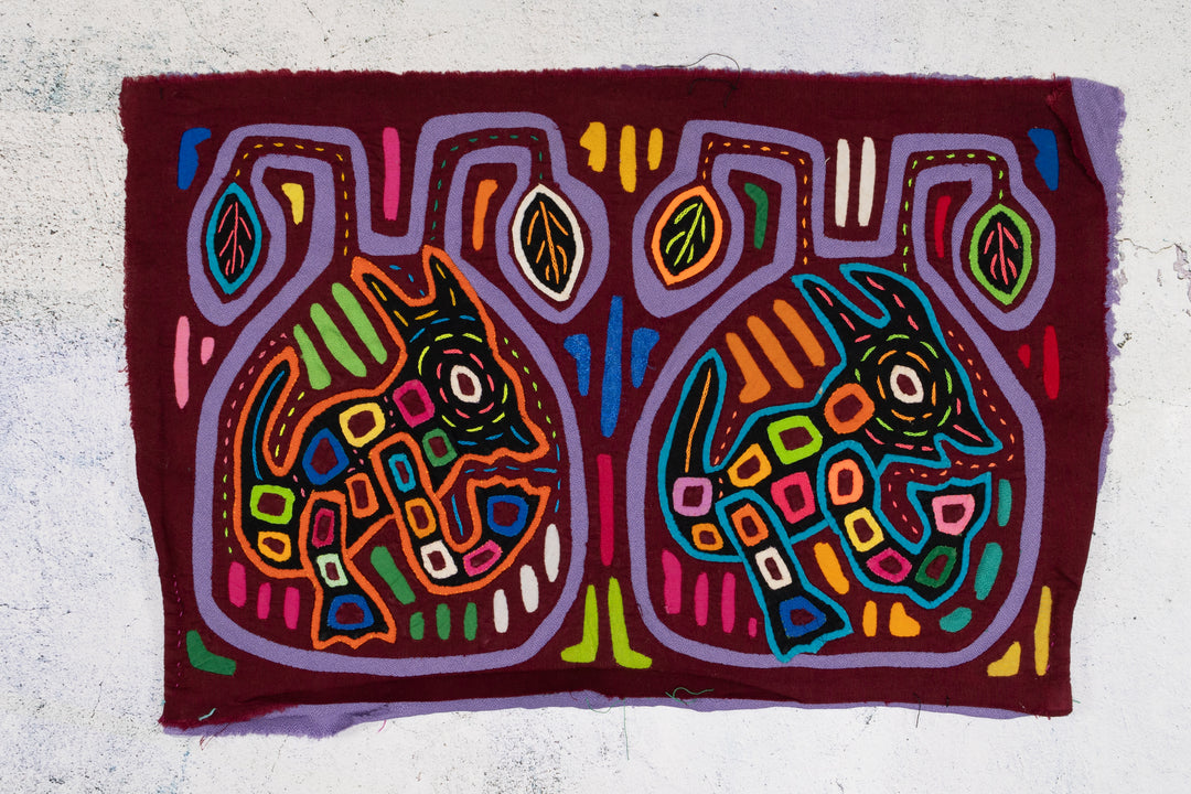 Vintage Rainbow Puppy Dog Mola