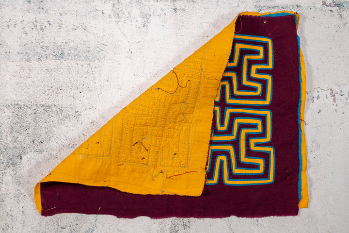 Maroon and Gold Classic Design Mola