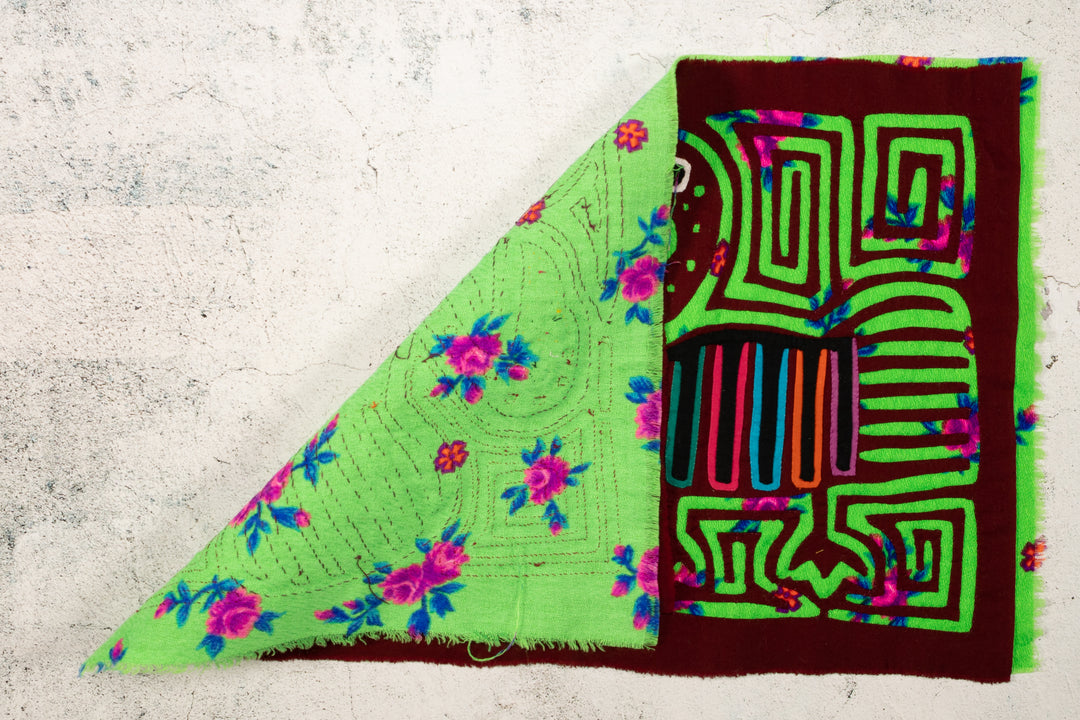 Maroon Green Goose Mola