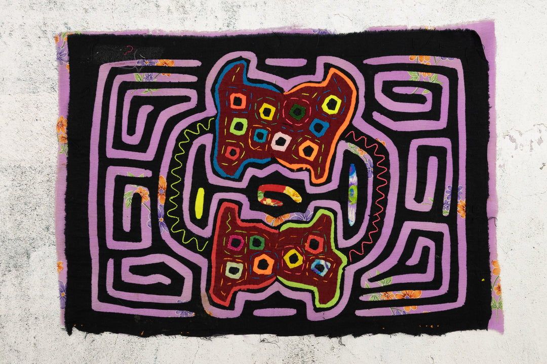 Vintage Purple Flower Background Material Mola