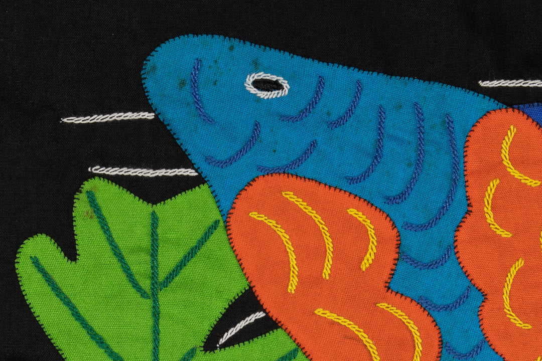 Blue And Orange Dolphin Among Ferns Molita