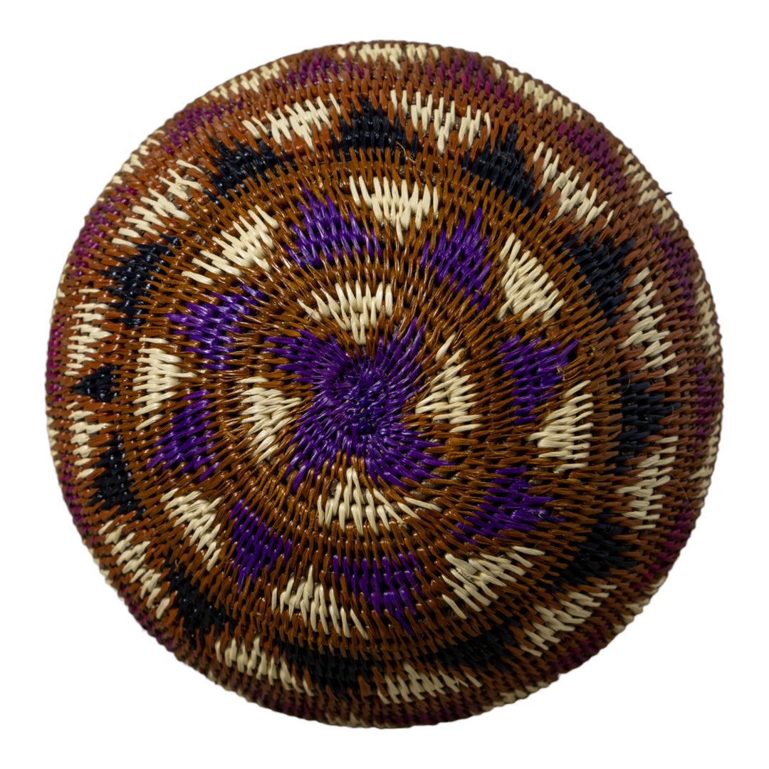 Black Brown And White Feathered Design Rainforest Basket