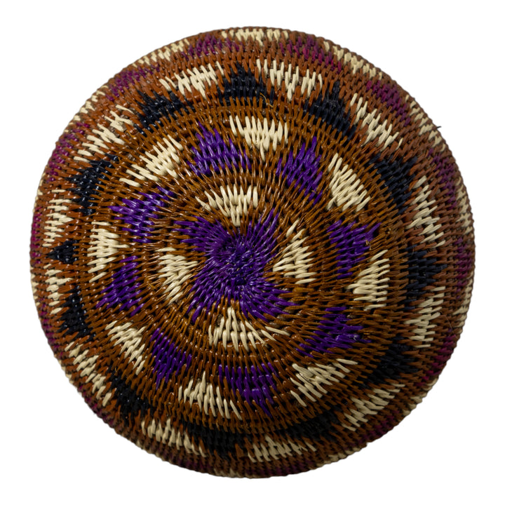 Black Brown And White Feathered Design Rainforest Basket