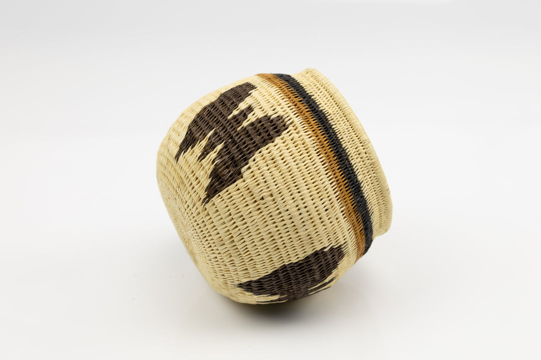 Hand Woven Vintage Butterfly Basket Made By Indigenous Artisans
