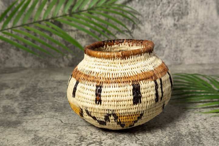 Bowl-Shaped Rainforest Vintage Basket